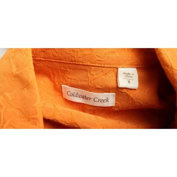 COLDWATER CREEK - WOMEN'S ORANGE TEXTURED JACKET - SIZE 8 - Picture 7 of 7